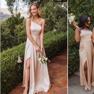 Show me your mumu champagne dress